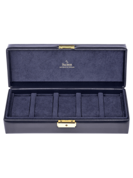 sacher 1015.301 - CUIR - MARINE croffet 5 montres en cuir Coffrets à bijoux