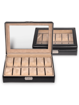 sacher 2119 - CUIR - NOIR coffret transparent 12 montres new classic Coffrets à bijoux