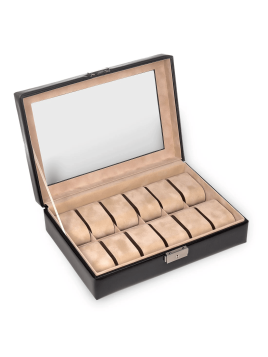 sacher 2119 - CUIR - NOIR coffret transparent 12 montres new classic Coffrets à bijoux