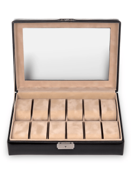 sacher 2119 - CUIR - NOIR coffret transparent 12 montres new classic Coffrets à bijoux