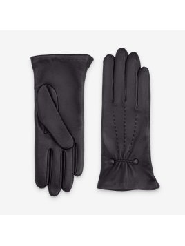 Glove Story 21481SN gant femme cuir doublé soie 2 boutons nervures gants femme