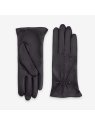Glove Story 21481SN - CUIR D'AGNEAU - NOIR gant femme boutons doublé soie gants-femme