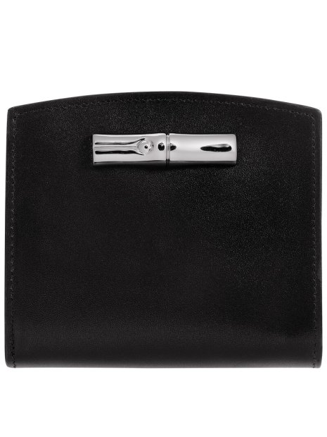 Longchamp 30011HCL - CUIR DE VEAU - NOIR porte monnaie billet roseau box porte-monnaie-femme