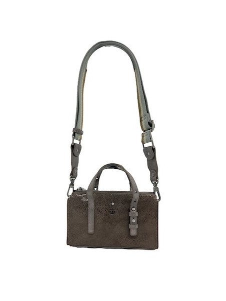 Mila Louise LYA BB - CUIR DE VACHETTE - TAUP sac a main porté travers Sac business