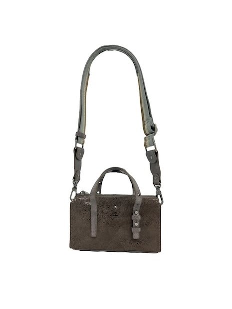 Mila Louise LYA BB - CUIR DE VACHETTE - TAUP sac a main porté travers sacs-a-mains