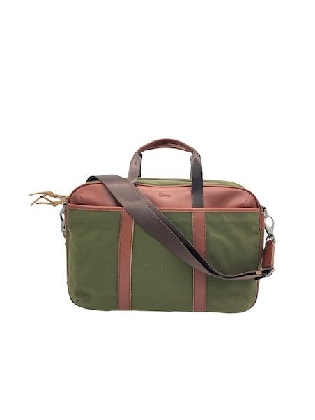 Sir Edward EPSILON - TOILE/CUIR - KAKI epsilon porte documents ordinateur 15" Porte-documents