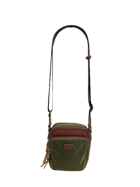 sir edward GAMMA - TOILE/CUIR - KAKI sac homme zip gamma sac-h-zip