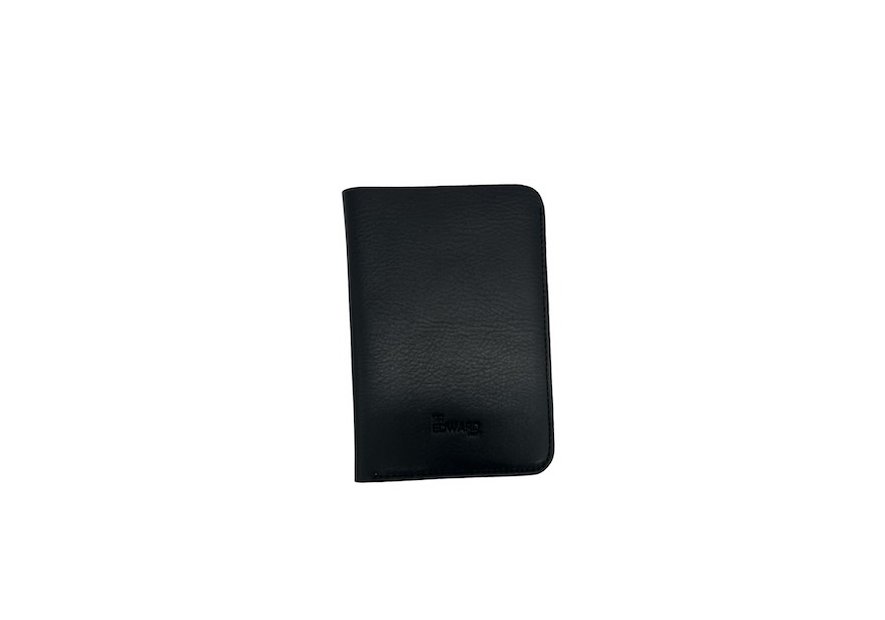 Sir Edward BETA - CUIR DE VACHETTE - NOIR portefeuille etat Etui-passeport