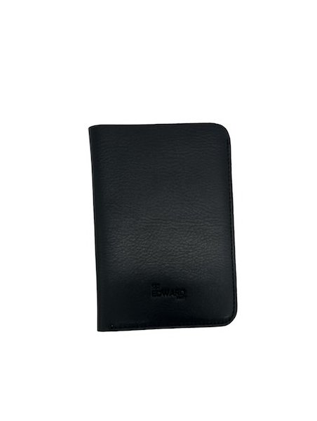 Sir Edward BETA - CUIR DE VACHETTE - NOIR portefeuille etat Etui-passeport