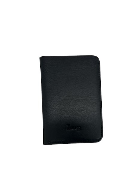 sir edward BETA - CUIR DE VACHETTE - NOIR portefeuille etat etui-passeport
