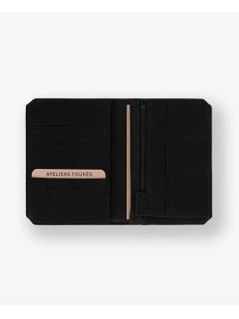 Les Ateliers Foures 9226X - CUIR DE VACHETTE - NOIR Portefeuille/Porte-cartes Portefeuilles