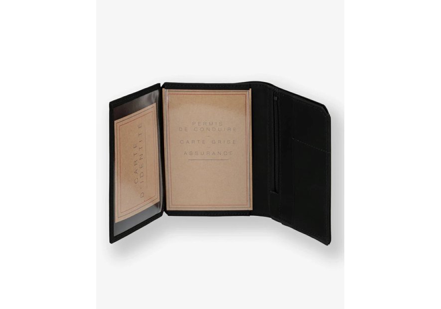 Les Ateliers Foures 9226X - CUIR DE VACHETTE - NOIR Portefeuille/Porte-cartes Portefeuilles