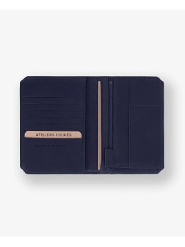 Les Ateliers Foures 9226X - CUIR DE VACHETTE - MARIN Portefeuille/Porte-cartes Portefeuilles