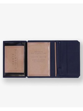 Les Ateliers Foures 9226X - CUIR DE VACHETTE - MARIN Portefeuille/Porte-cartes Portefeuilles