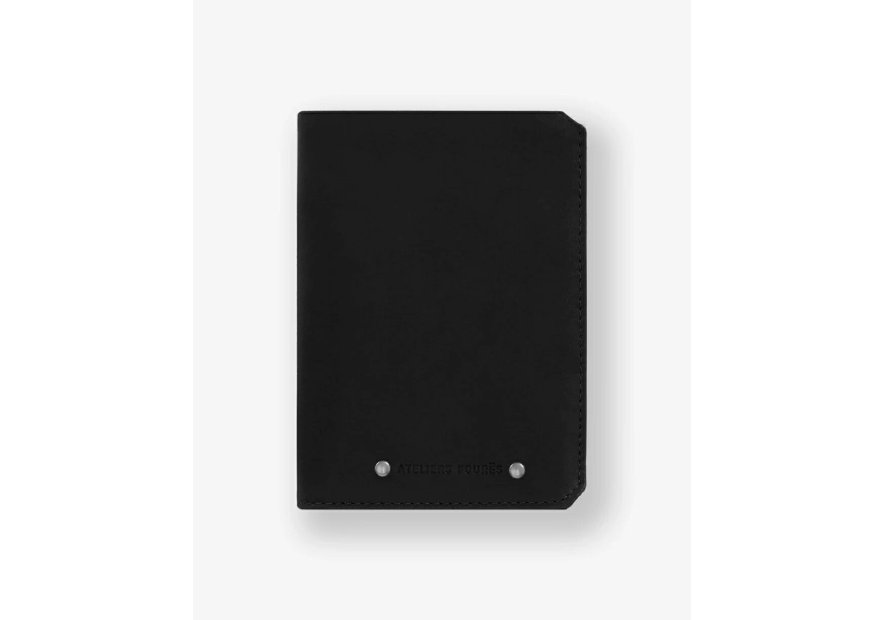Les Ateliers Foures 9249 - CUIR DE VACHETTE - NOIR Portefeuille/Porte-cartes Portefeuilles