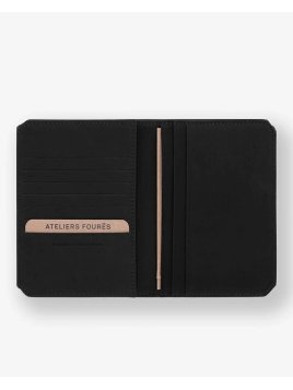 Les Ateliers Foures 9249 - CUIR DE VACHETTE - NOIR Portefeuille/Porte-cartes Portefeuilles