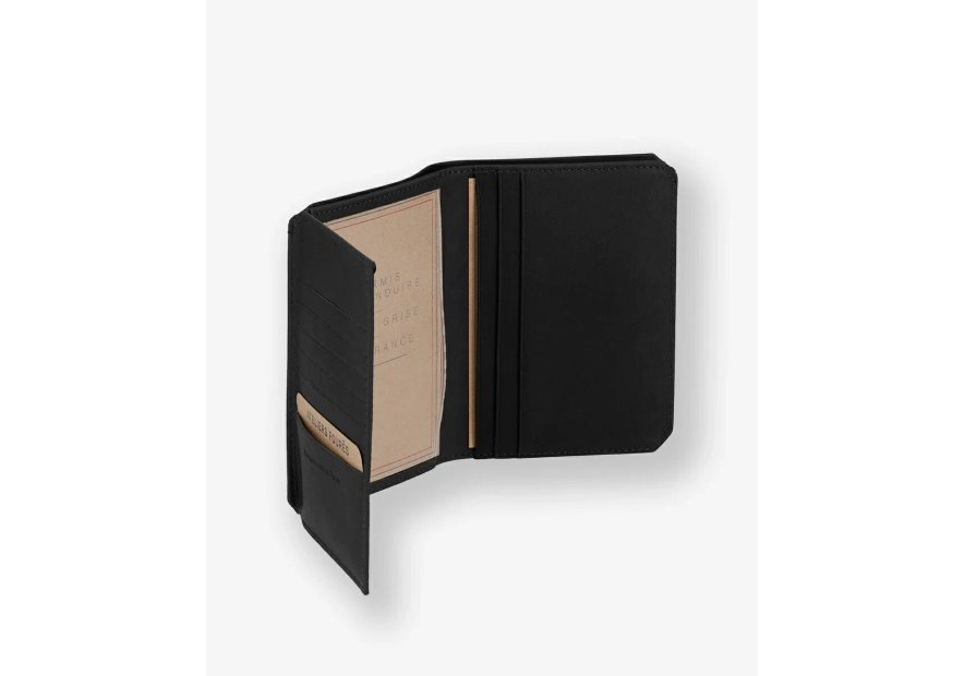 Les Ateliers Foures 9249 - CUIR DE VACHETTE - NOIR Portefeuille/Porte-cartes Portefeuilles