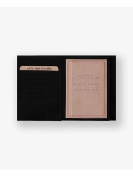 Les Ateliers Foures 969X - CUIR DE VACHETTE - NOIR Portefeuille/Porte-cartes Portefeuilles