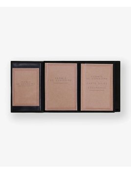 Les Ateliers Foures 969X - CUIR DE VACHETTE - NOIR Portefeuille/Porte-cartes Portefeuilles