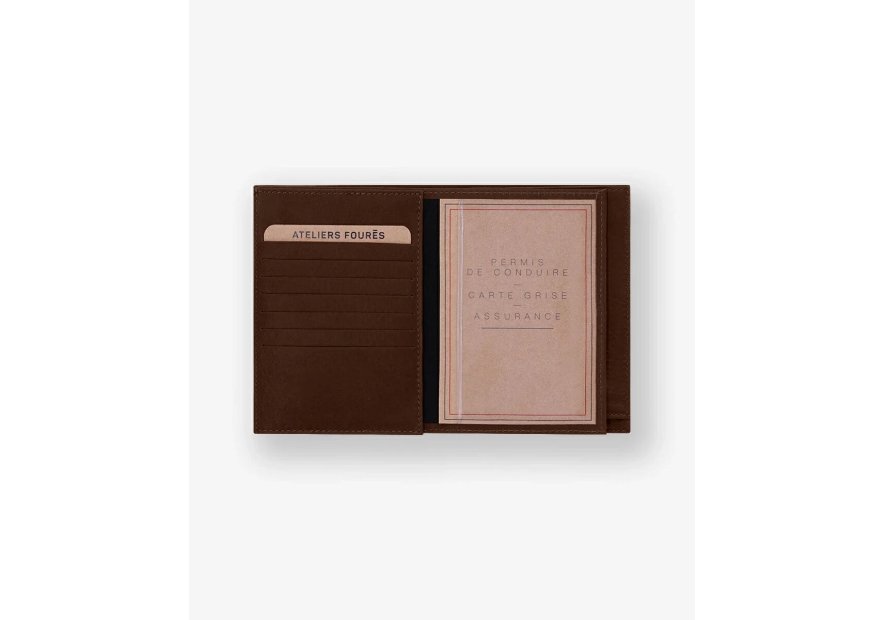 Les Ateliers Foures 969X - CUIR DE VACHETTE - COGNAC Portefeuille/Porte-cartes Portefeuilles