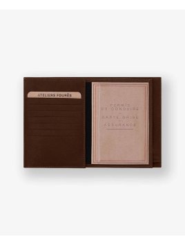 Les Ateliers Foures 969X - CUIR DE VACHETTE - COGNAC Portefeuille/Porte-cartes Portefeuilles