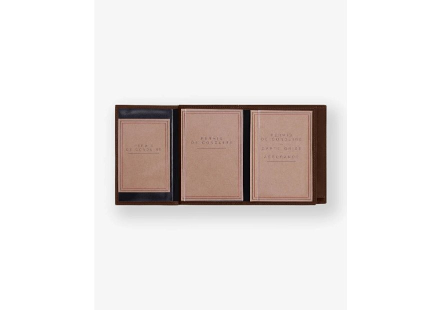 Les Ateliers Foures 969X - CUIR DE VACHETTE - COGNAC Portefeuille/Porte-cartes Portefeuilles