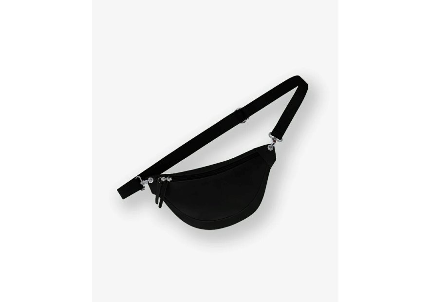 Les Ateliers Foures B125 - CUIR DE VACHETTE - NOIR sac banane atalante medium banane