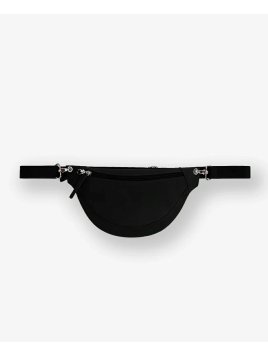 Les Ateliers Foures B125 - CUIR DE VACHETTE - NOIR sac banane atalante medium banane