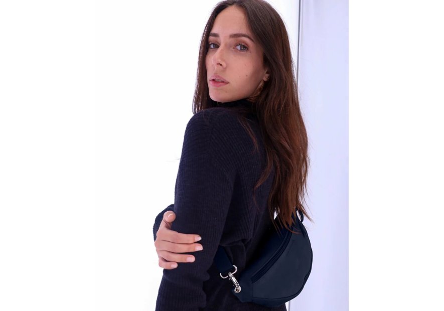 Les Ateliers Foures B125 - CUIR DE VACHETTE - NUIT sac banane atalante medium banane
