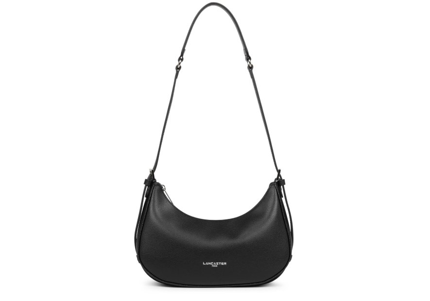 Lancaster 438-001 - CUIR DE VACHETTE - NOI sac demi lune sierra Sac business