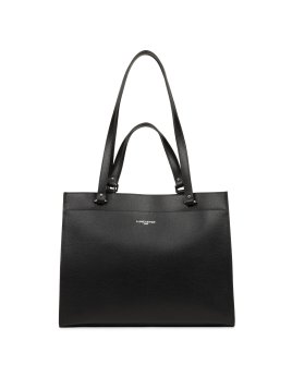 Lancaster 438-003 - CUIR DE VACHETTE - NOI grand sac cabas épaule sirra Sac business