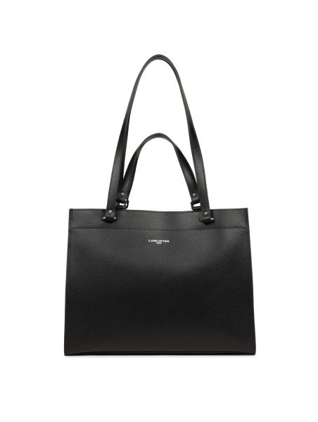 Lancaster 438-003 - CUIR DE VACHETTE - NOI grand sac cabas épaule sirra Sac business