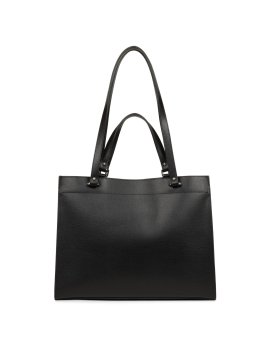 Lancaster 438-003 - CUIR DE VACHETTE - NOI grand sac cabas épaule sirra Sac business