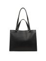 Lancaster 438-003 - CUIR DE VACHETTE - NOI grand sac cabas épaule sirra sacs-a-mains