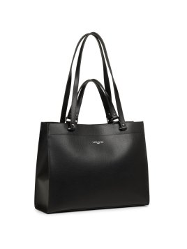 Lancaster 438-003 - CUIR DE VACHETTE - NOI grand sac cabas épaule sirra Sac business