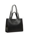 Lancaster 438-003 - CUIR DE VACHETTE - NOI grand sac cabas épaule sirra sacs-a-mains