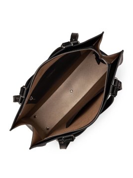 Lancaster 438-003 - CUIR DE VACHETTE - NOI grand sac cabas épaule sirra Sac business