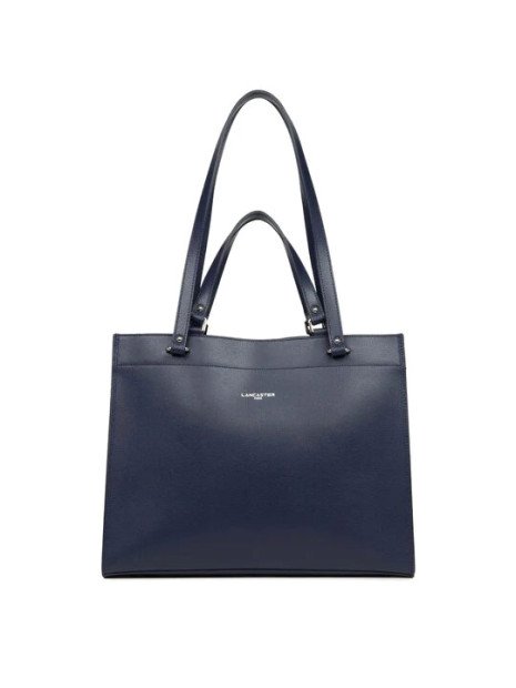 Lancaster 438-003 - CUIR DE VACHETTE - BLE grand sac cabas épaule sirra sacs-a-mains