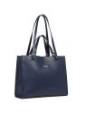 Lancaster 438-003 - CUIR DE VACHETTE - BLE grand sac cabas épaule sirra sac-business