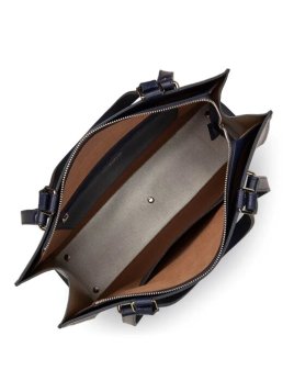 Lancaster 438-003 - CUIR DE VACHETTE - BLE grand sac cabas épaule sirra Sac business