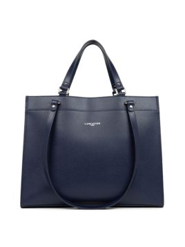 Lancaster 438-003 - CUIR DE VACHETTE - BLE grand sac cabas épaule sirra Sac business