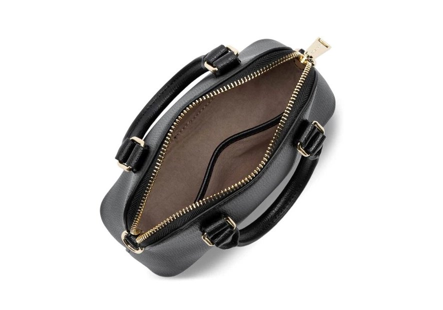Lancaster 538-001 - CUIR DE VACHETTE - NOI petit sac demi lune sierra jia Sac business