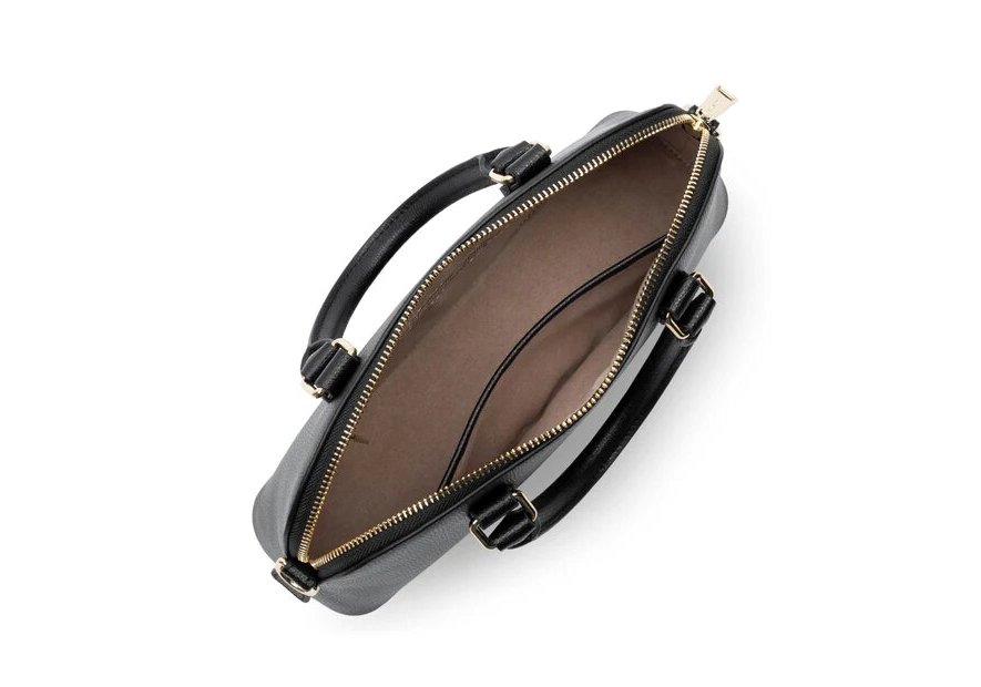 Lancaster 538-003 - CUIR DE VACHETTE - NOI grand sac demi lune sierra jia Sac business