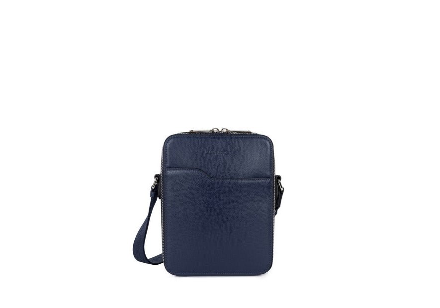 Lancaster 312-31 - CUIR DE VACHETTE - BLEU sacoche homme sierra mathias Sacs bandoulière/Sacoches