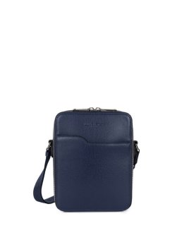 Lancaster 312-31 - CUIR DE VACHETTE - BLEU sacoche homme sierra mathias Sacs bandoulière/Sacoches