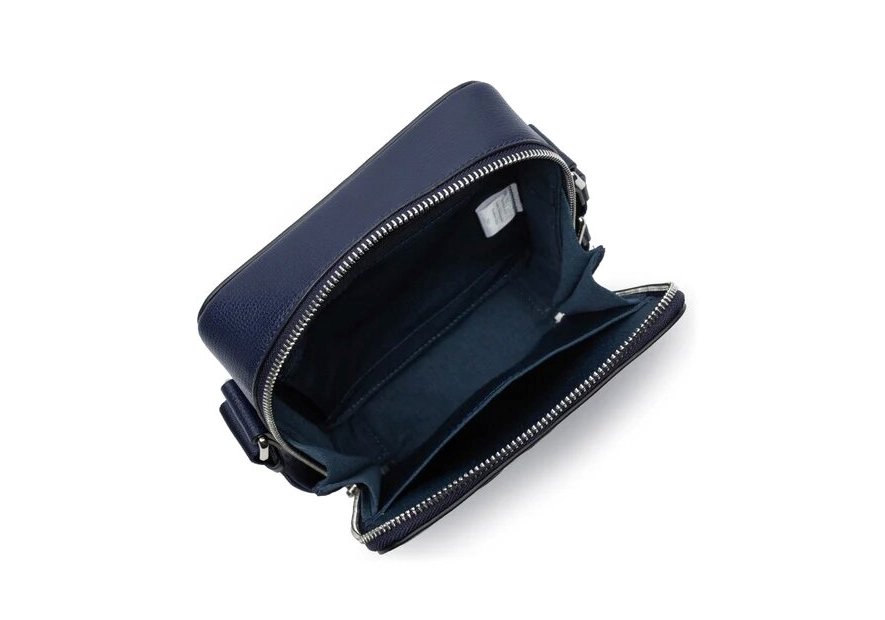 Lancaster 312-31 - CUIR DE VACHETTE - BLEU sacoche homme sierra mathias Sacs bandoulière/Sacoches