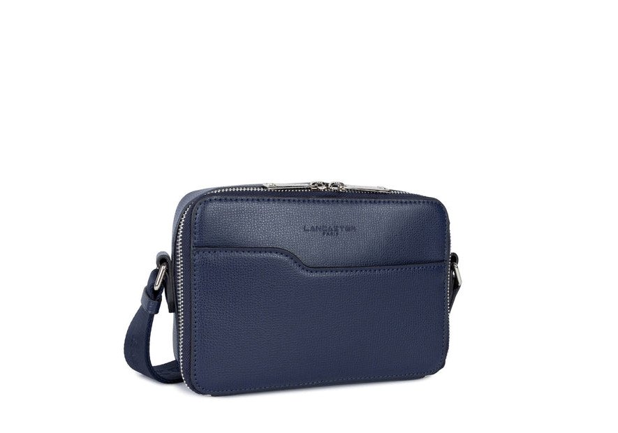 Lancaster 312-32 - CUIR DE VACHETTE - BLEU sacoche homme sierra mathias Sacs bandoulière/Sacoches