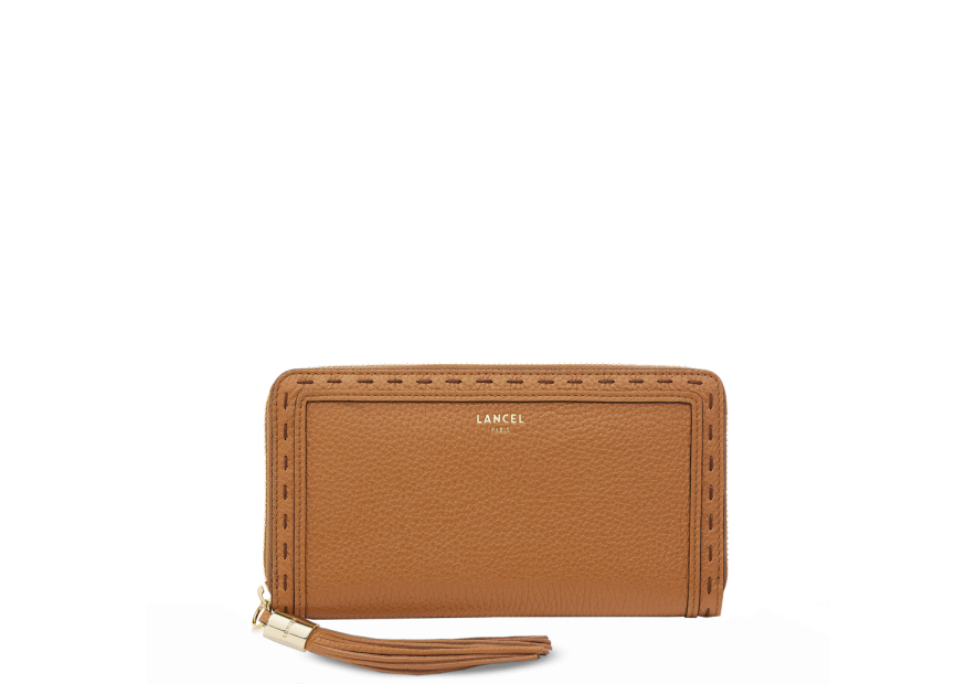 Lancel A10111 - CUIR DE VACHETTE - CAME Premier Flirt de Lancel - Portefeuille long zippé