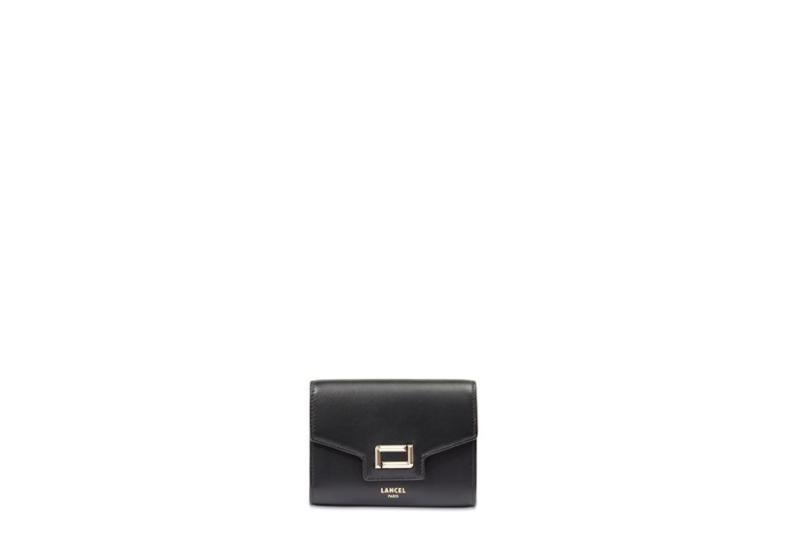 Lancel A13161 - CUIR DE VACHETTE - NOIR portefeuille rabat pm angele Porte-monnaie