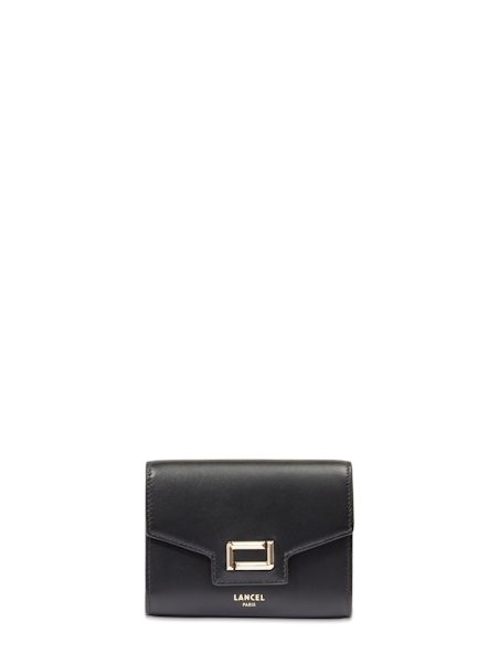 Lancel A13161 - CUIR DE VACHETTE - NOIR portefeuille rabat pm angele Porte-monnaie